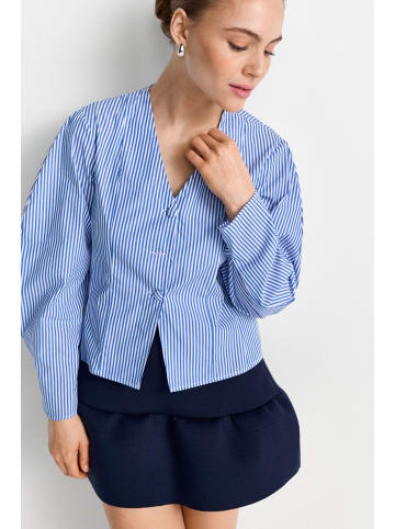 Rich & Royal Bluse in blau weiß