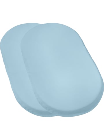 Erwin Müller Single-Jersey Baby-Spannbettlaken 2er-Pack Murnau in hellblau