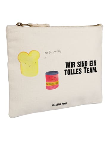 Mr. & Mrs. Panda Federmappe Toast Marmelade mit Spruch in Weiß