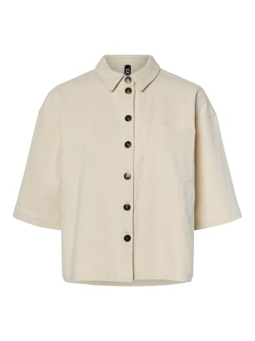 Pieces Jeanshemd in Beige Denim