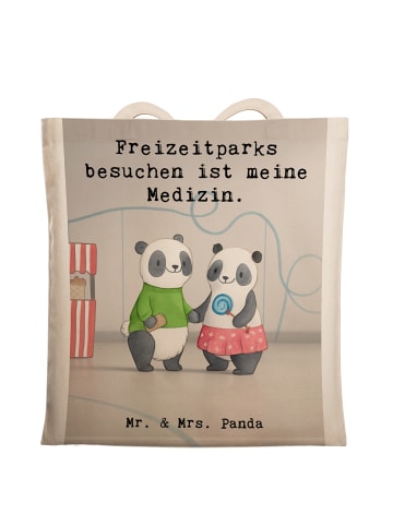 Mr. & Mrs. Panda Shopping Tasche Pandas Freizeitpark besuchen De... in Weiß