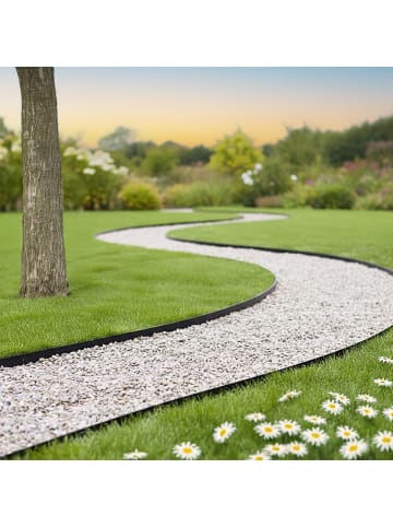 relaxdays Rasenkante in Schwarz - 20 m