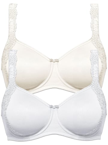 SUSA 2er Pack Minimizer BH mit Bügel London in Champagner Weiss