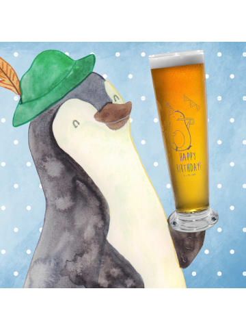 Mr. & Mrs. Panda Weizenglas Avocado Geburtstag mit Spruch in Transparent