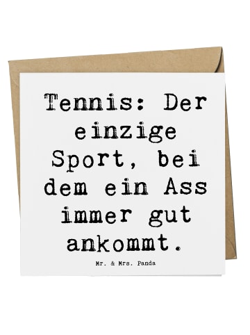 Mr. & Mrs. Panda Deluxe Karte Spruch Tennis Ass mit Spruch in Weiß