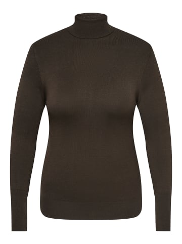 ONLY Carmakoma Strickpullover in Coffee Bean