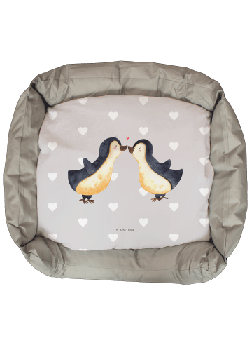 Mr. & Mrs. Panda Katzenbett Pinguin Liebe ohne Spruch in Grau Pastell