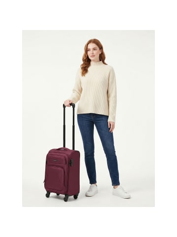 Smartbox Edition 04 4 Rollen Kabinentrolley 55 cm mit Dehnfalte burgundy