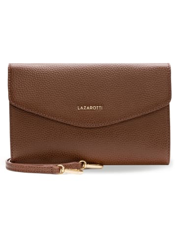 Lazarotti Bologna Leather Clutch Tasche Leder 23 cm in brown