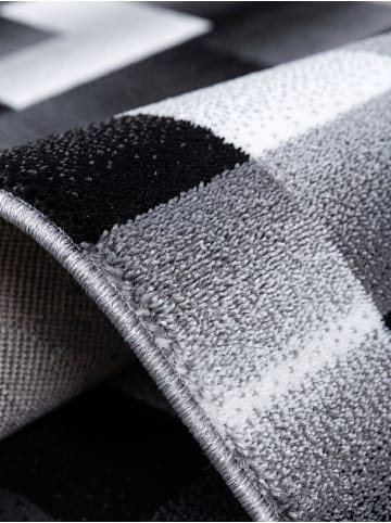 KADIMA DESIGN Teppich Kurzflor Waschbar Abstrakt-Karo ASPEN Strapazierfähig