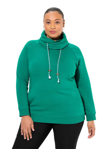 Ulla Popken Sweatshirt in smaragd grün