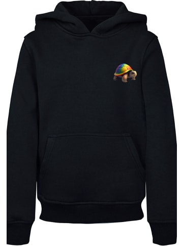 F4NT4STIC Hoodie Rainbow Turtle HOODIE UNISEX in schwarz