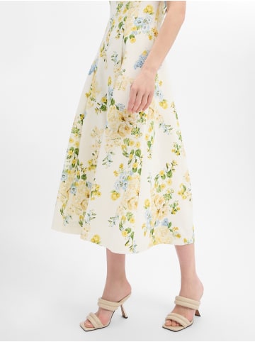 Marie Lund Abendkleid in gelb weiß - 0001