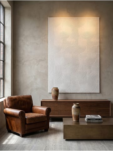 KADIMA DESIGN Kurzflorteppich Geometrisch Antirutsch pflegeleicht Wohnzimmer Flur in Weiß
