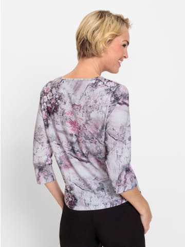 WITT WEIDEN Shirt in rosé-steingrau-bedruckt