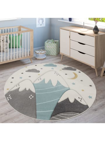 KADIMA DESIGN Kinderteppich Berge Kinderzimmer in Creme