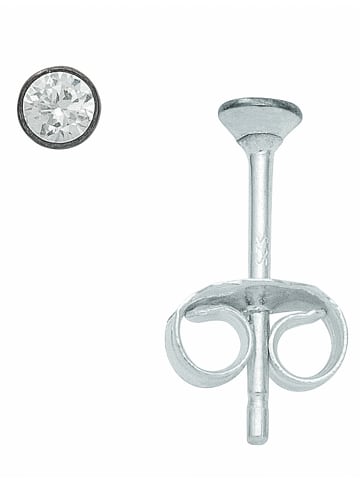 Adeliás Damen 925 Silber Ohrringe / Ohrstecker mit Zirkonia Ø 3 mm in silber