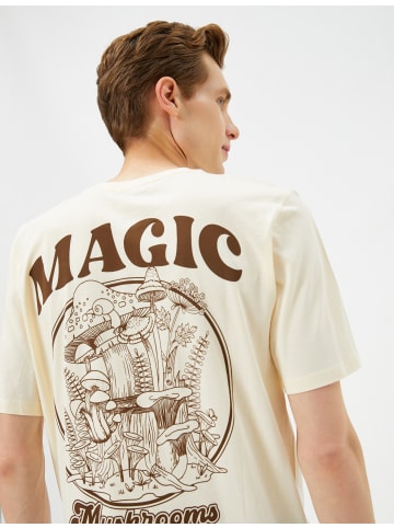 KOTON T-shirt in Ekru