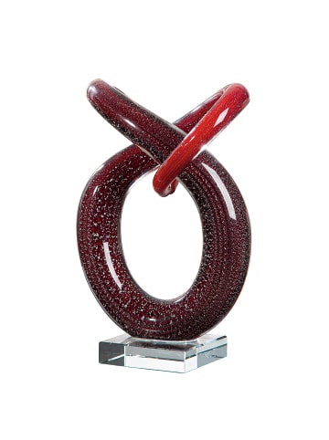GILDE Skulptur Curvum rot - (H) 24 cm