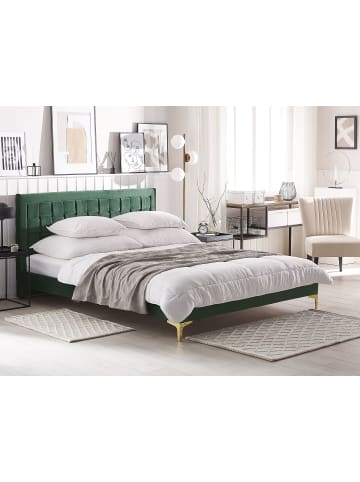 Beliani Doppelbett LIMOUX in Grün - (W) 167 x (H) 97 x (L) 213 cm