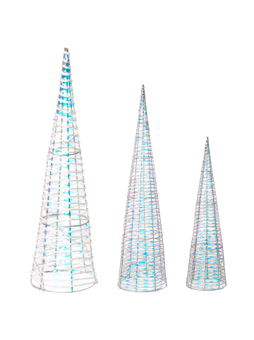 Beliani 3er-Set LED Deko SONDER in Weiß