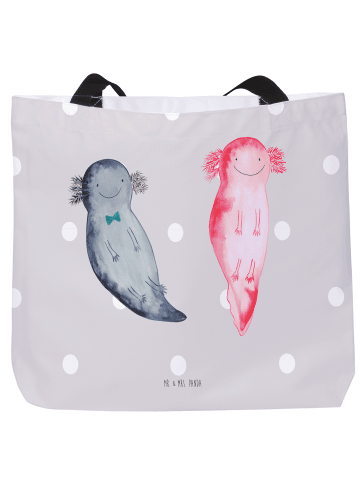 Mr. & Mrs. Panda Shopper Damen Axolotl Freundin ohne Spruch in Grau Pastell