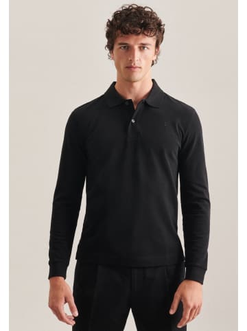 Seidensticker Polo Slim in Schwarz