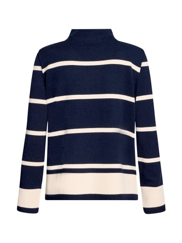 Betty Barclay Feinstrickpullover mit Stehkragen in Patch Dark Blue/Beige