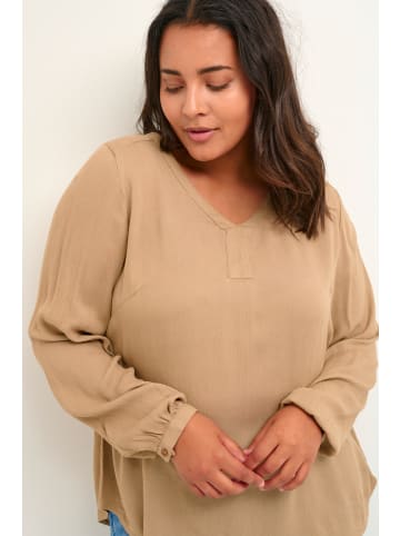 KAFFE curve Langarm-Bluse KCami Regular fit in Petrified Oak