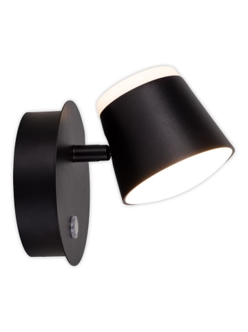 näve LED Wandleuchte "TONDO" in schwarz - (L)12 cm x (B)14.5 cm x (H)12 cm
