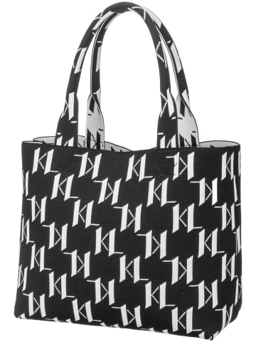 Karl Lagerfeld Shopper K/Monogram Knit LG 241W3032 in Black/White