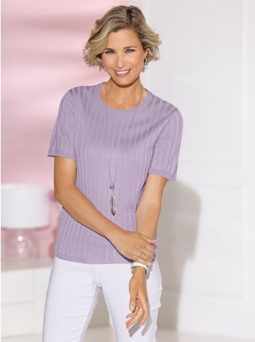 Sieh an! Kurzarm-Pullover in flieder