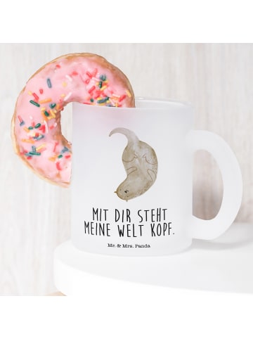 Mr. & Mrs. Panda Becher Otter Kopfüber mit Spruch in Transparent