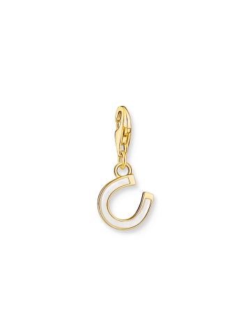 Thomas Sabo Charm-Anhänger Hufeisen Mit Weißer Kaltemaille in gold, weiß