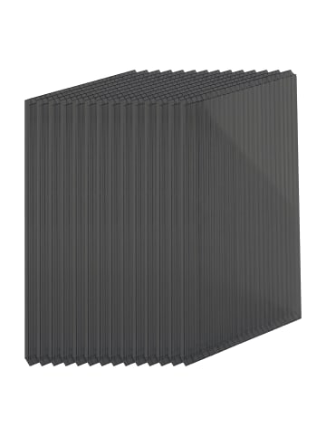 relaxdays 14 x Doppelstegplatten in Anthrazit - 4 mm