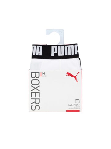 Puma Boxershort 4er Pack in Weiß/Schwarz