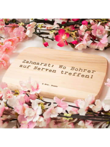 Mr. & Mrs. Panda Schneidebrett Holz Spruch Zahnarzt Nerven mit S... in Transparent