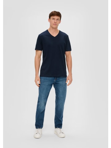 s.Oliver T-Shirt kurzarm in Blau-schwarz-weiß