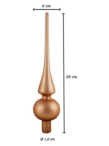 JACK Christbaumspitze Glas 26cm Glänzend Matt in Soft Terra Matt