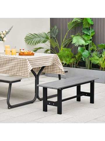 COSTWAY 2-Sitzer Sitzbank in Grau