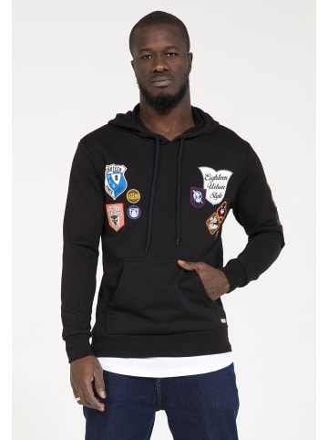 PLUS EIGHTEEN Herren Kapuzenpullover in Schwarz