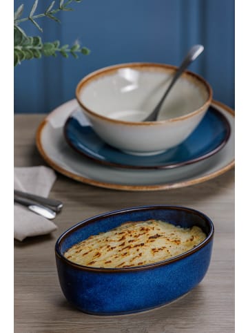 Mason Cash MASON CASH | Auflaufform, oval, RUSTIC CHARM, blau,