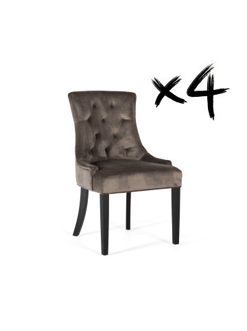 Giner y Colomer 2-er Set:  Stühle gepolstert mit Polyester in Gray