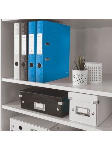 Leitz Ordner Wow A4 Kunststoff 52mm blau metallic