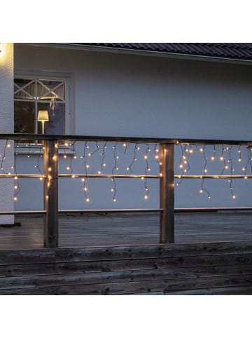 STAR Trading LED Lichtervorhang ,Crispy Ice White', 480 LEDs, 12m in Silber