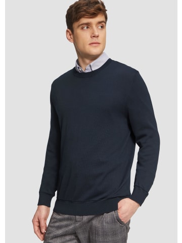 s.Oliver BLACK LABEL Strickpullover langarm in Blau