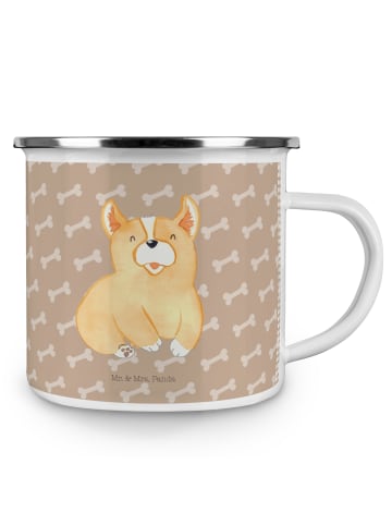 Mr. & Mrs. Panda Emaille Tasse Corgie ohne Spruch in Hundeglück