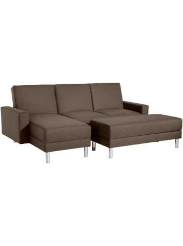 58 aufm Kessel FUNKTIONSSOFA mit Hocker Katryna Flachgewebe sahara