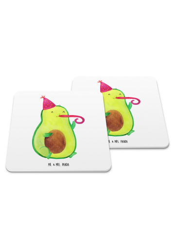 Mr. & Mrs. Panda Untersetzer Avocado Feier ohne Spruch in Weiß