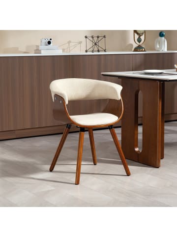 HOMCOM Esszimmerstuhl-62L x 55B x 75H cm-Beige